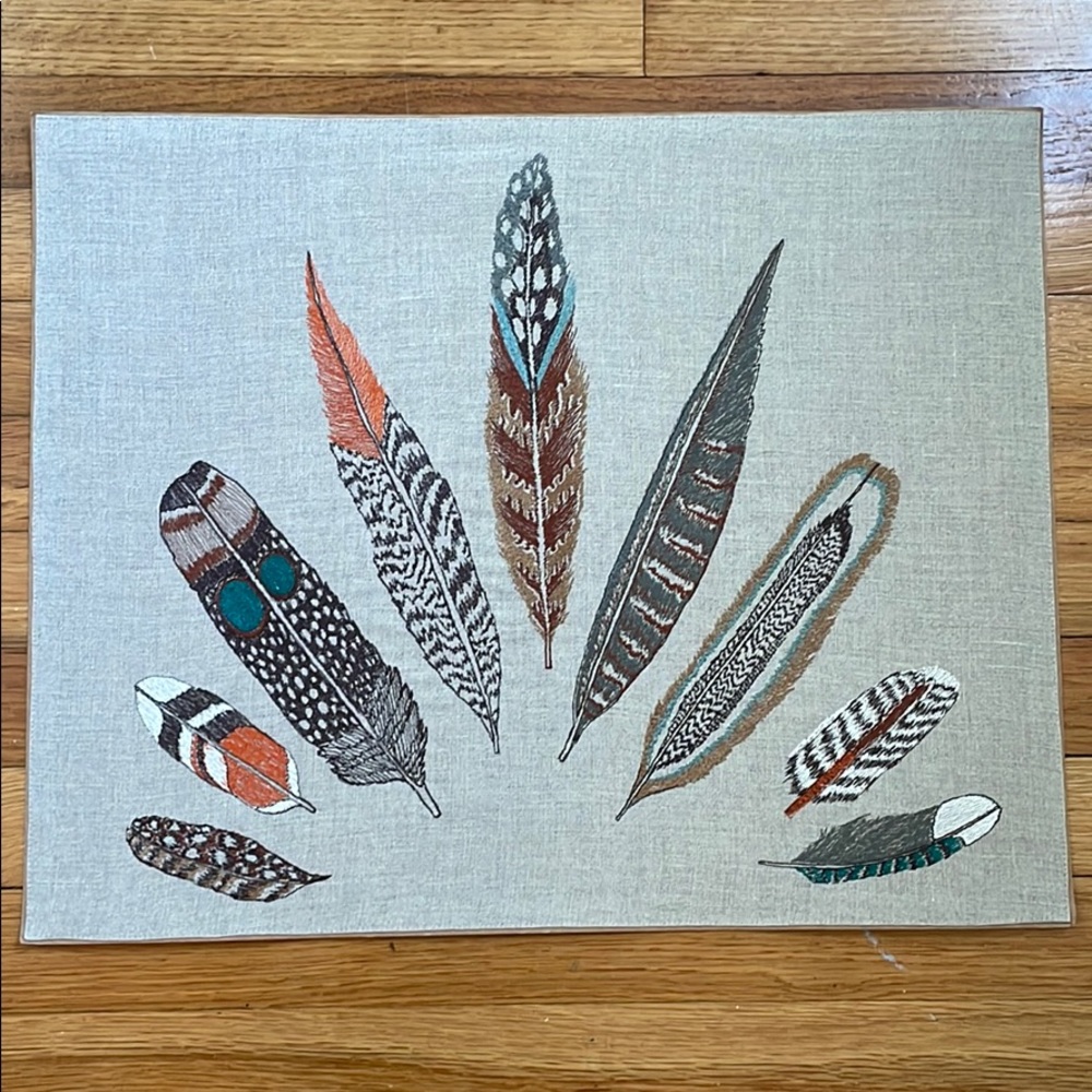 Coral & Tusk - embroidered artwork